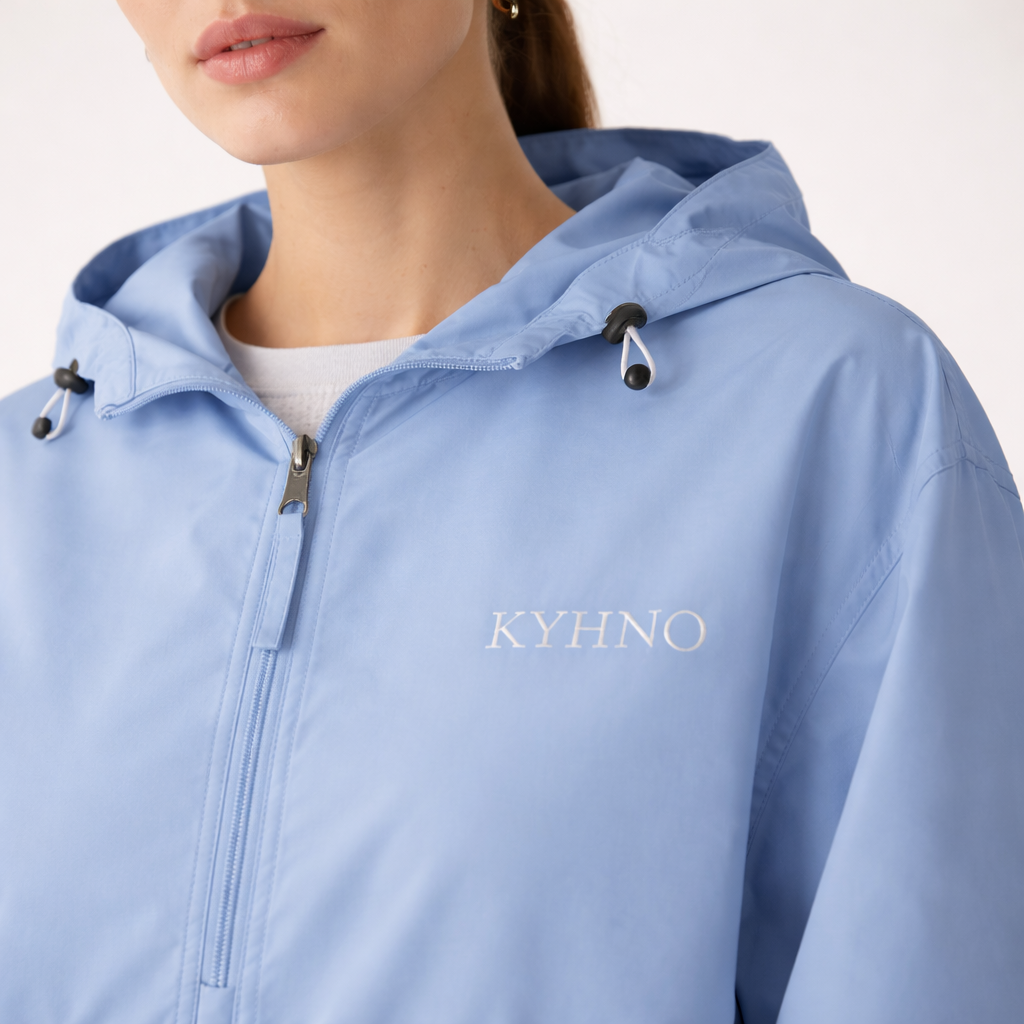 Baby blue rain jacket kyhno Packable Hooded Windbreaker woman Jacket elegant rain coat rain jacket