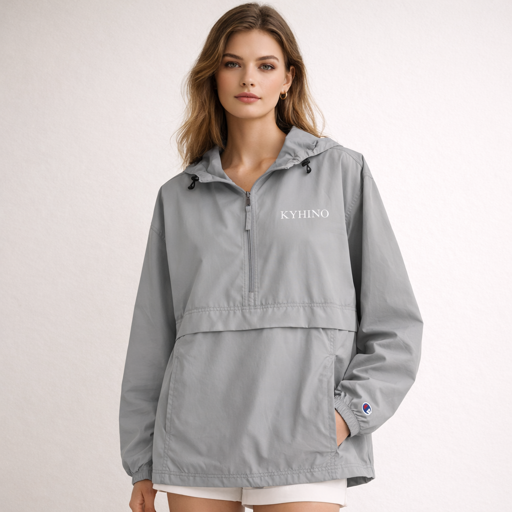 gray jacket Packable Hooded Windbreaker woman Jacket elegant rain coat 