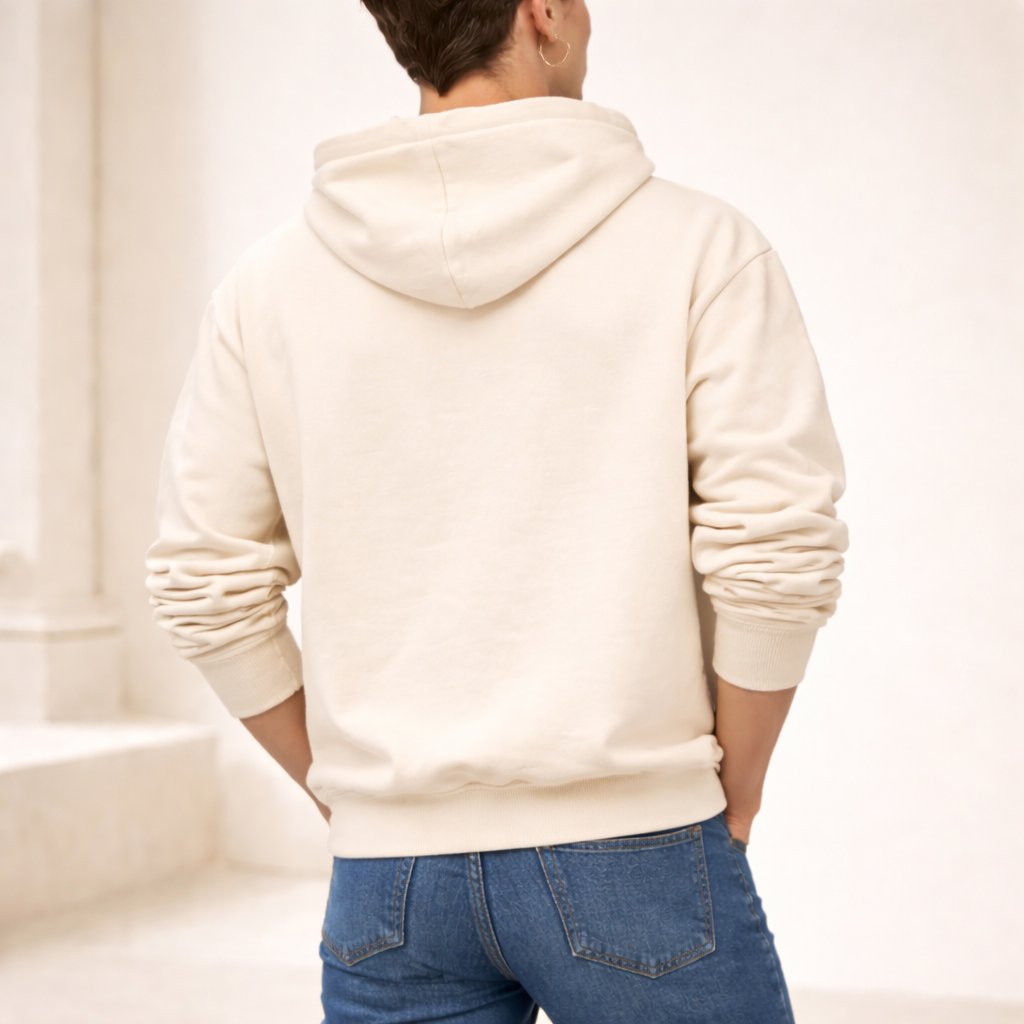 high-end unisex hoodie with smooth fleece finish