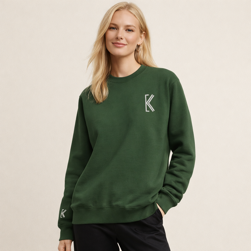 KYHNO luxury cotton sweatshirt front view with clean structure