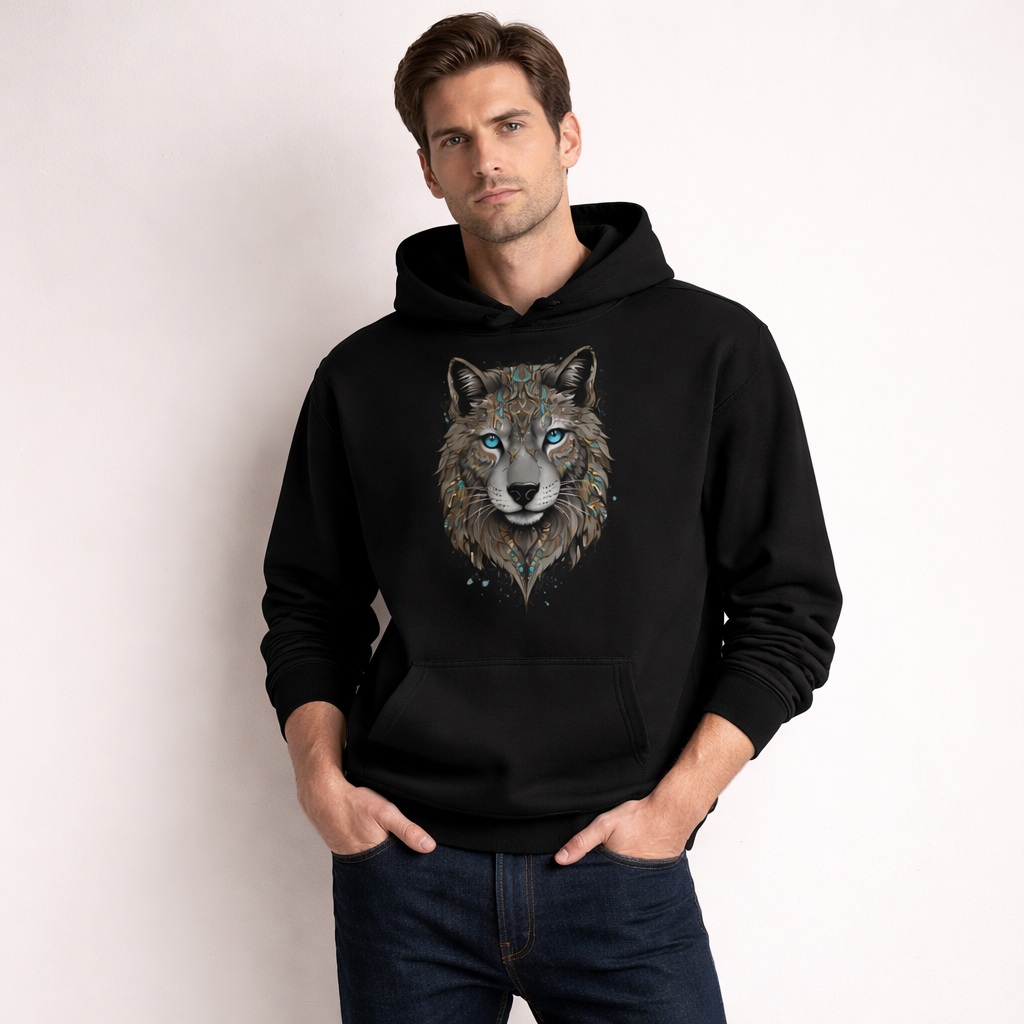 luxury casual hoodie with artistic statement