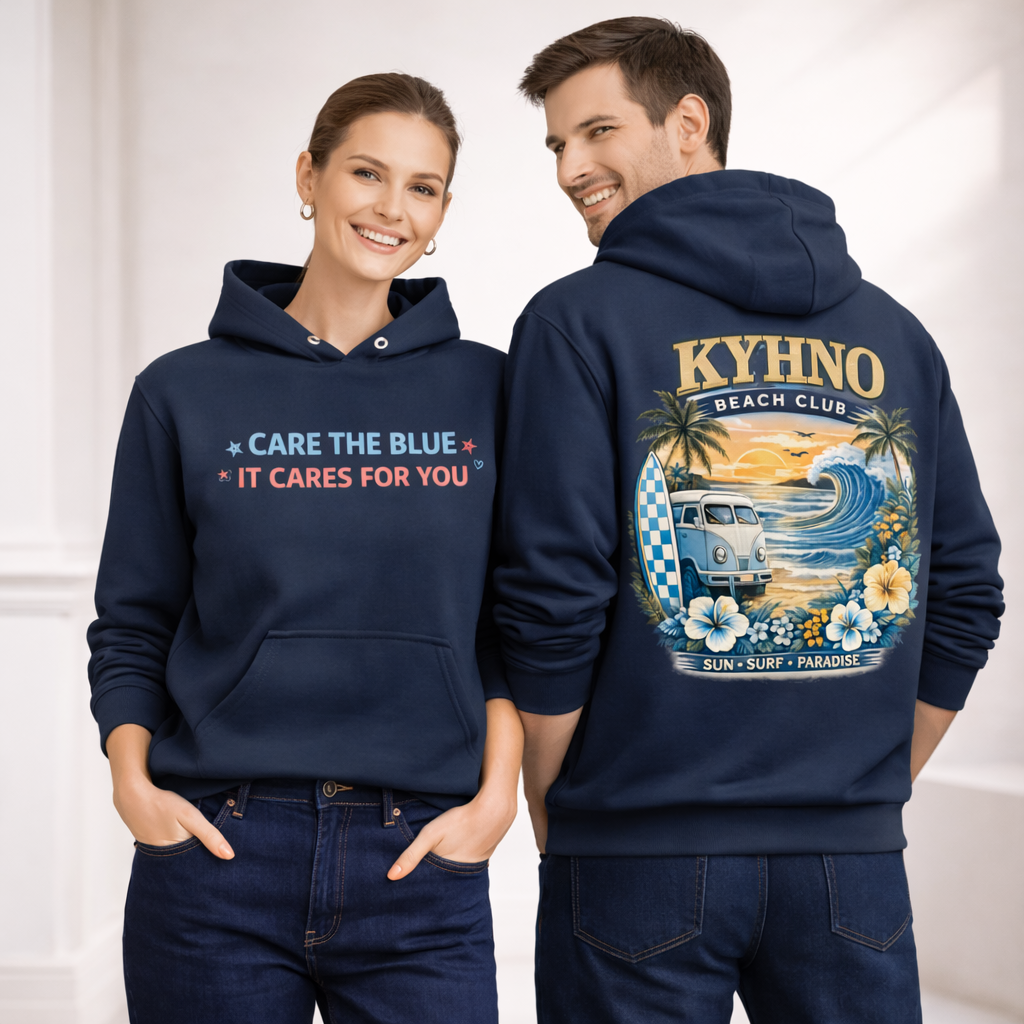 luxury unisex hoodie with artistic back design