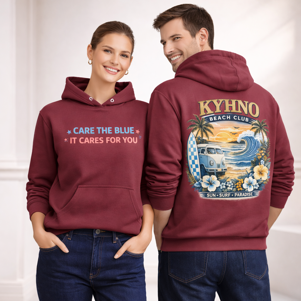 luxury unisex hoodie with artistic back design