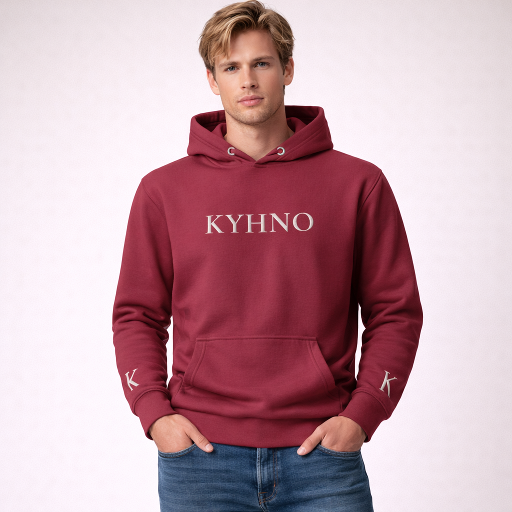 men KYHNO burgundy hoodie KYHNO premium cotton men sweatshirts
