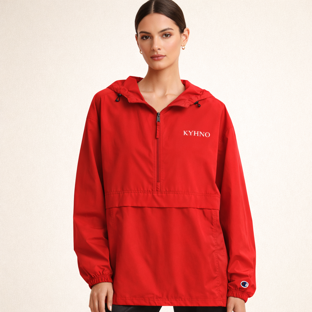 red jacket Packable Hooded Windbreaker woman Jacket elegant rain coat 