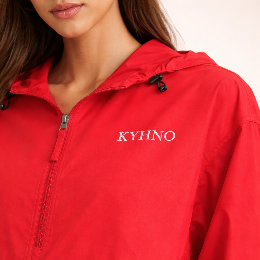 Packable Hooded Windbreaker woman Jacket elegant rain coat rain jacket