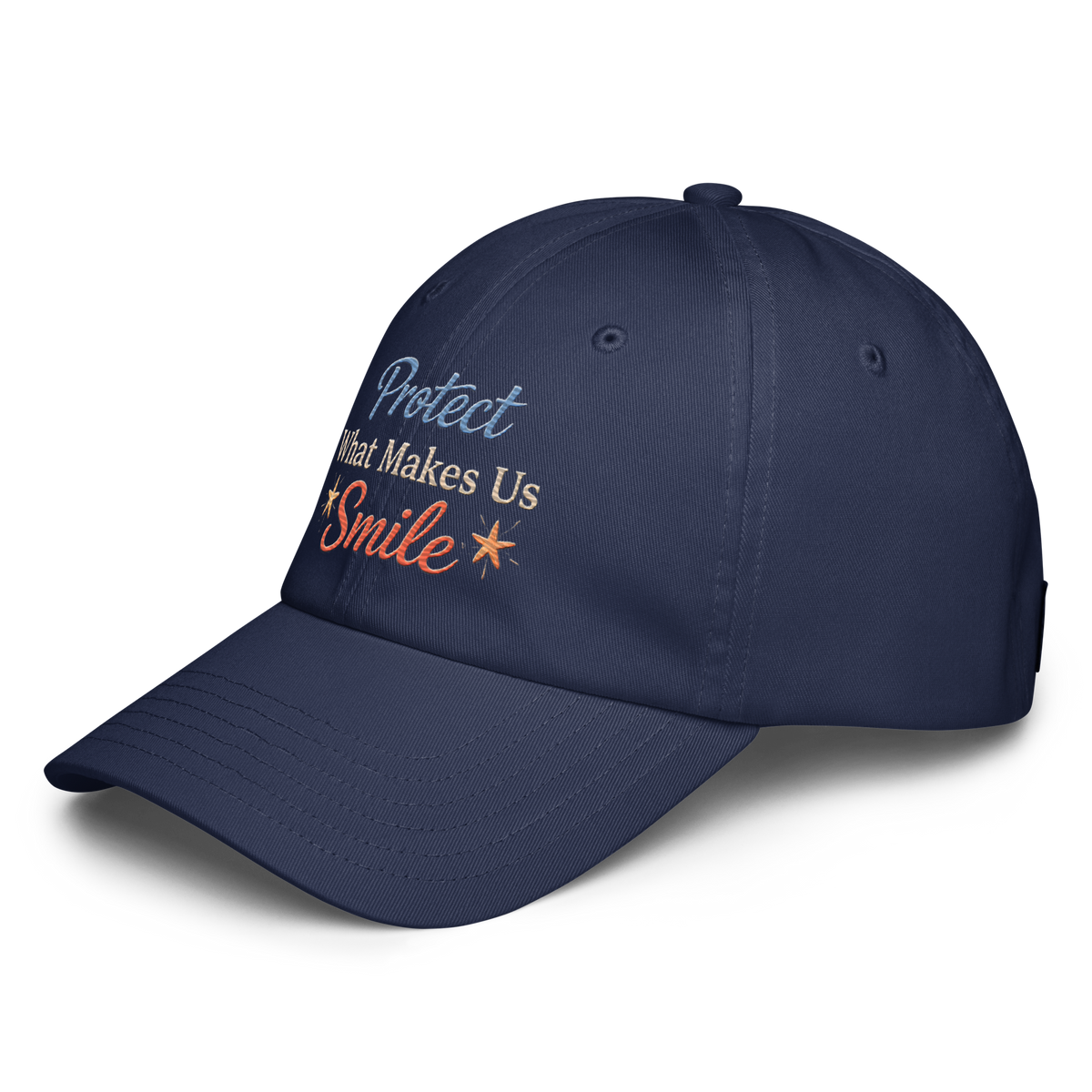 unisex embroidery cap with subtle lettering