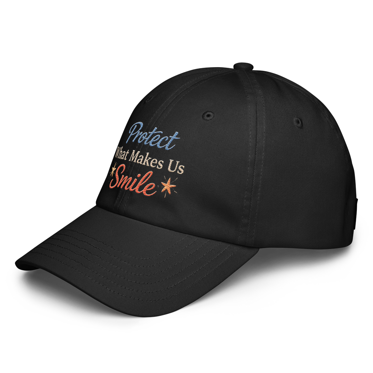 unstructured unisex headpiece with curved brim